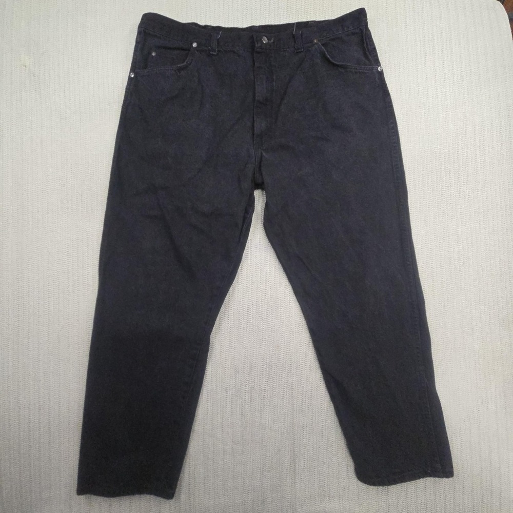 Wrangler Jeans Mens 40x30 Black Relaxed Fit Straight Leg Denim Five Pocket PantS